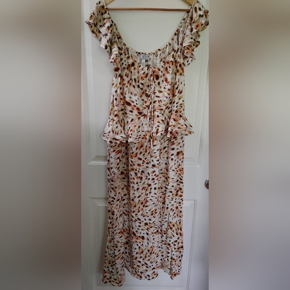 #36 Sofia Vergara Sweetheart Ruffle Long Midi Dress ~ Size XL - Picture 1 of 12